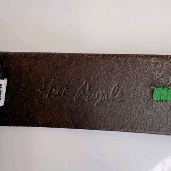 NWOT Free People Brown Embroidered Belt - Picture 7 of 8